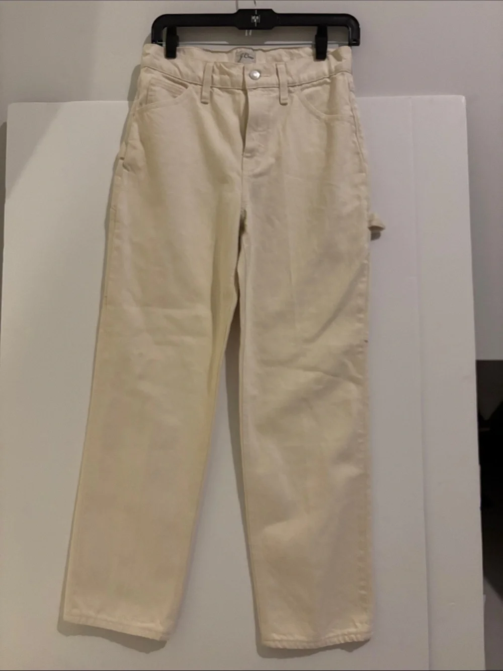 J. Crew Cream Straight-Leg Chinos